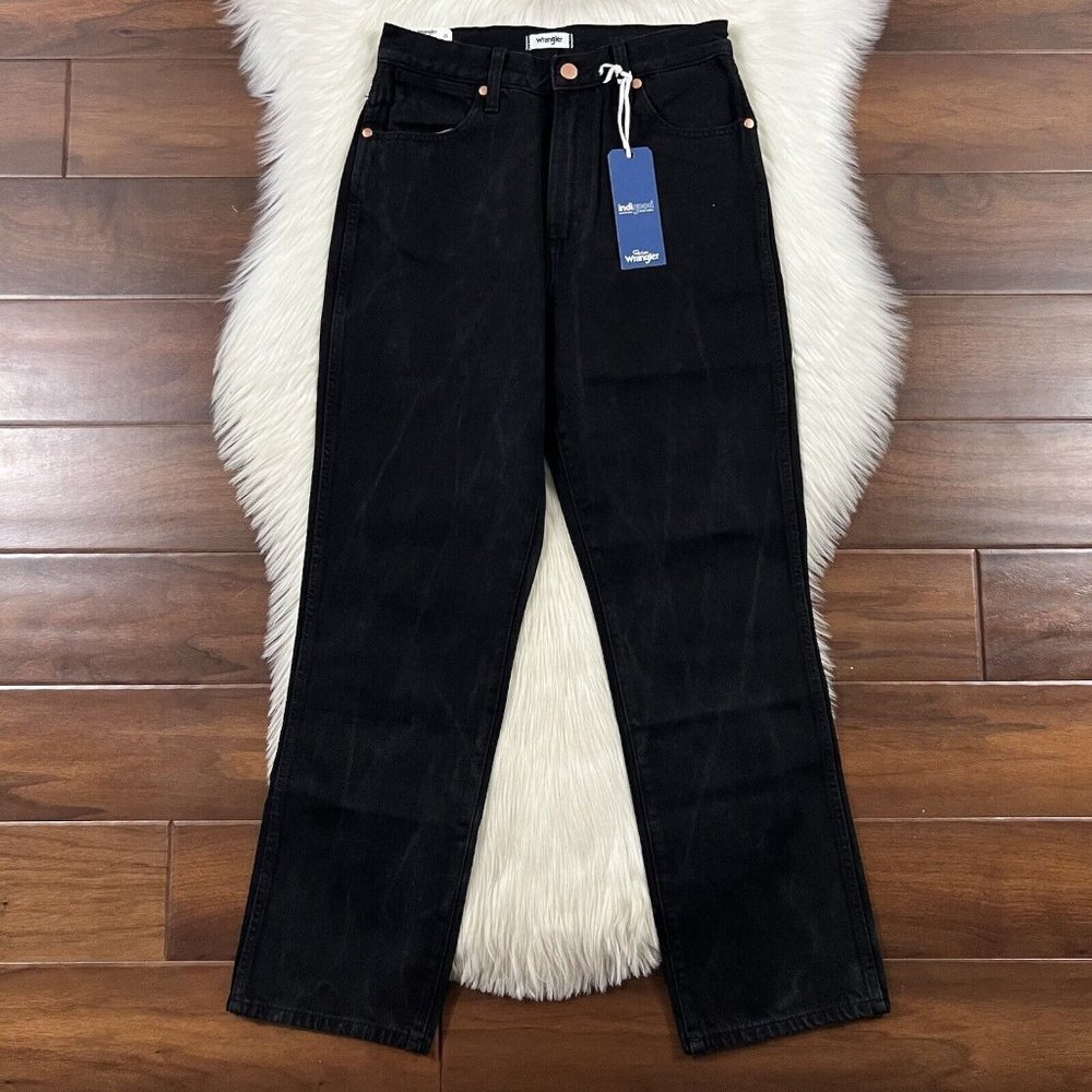 Wrangler Women's Size 28 Black Wild West 603 High Rise Straight Denim Jeans